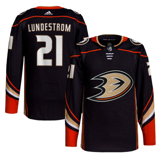 Anaheim Ducks #21 Isac Lundestrom Black Home Authentic Jersey