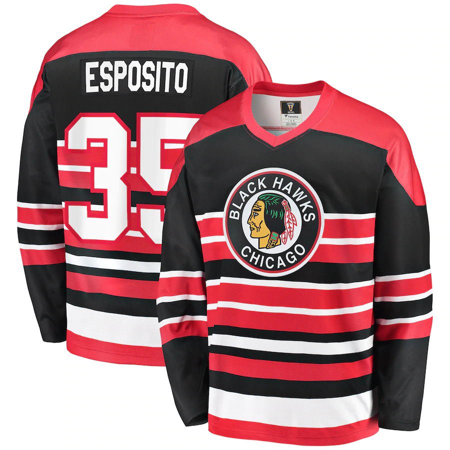 Chicago Blackhawks #35 Tony Esposito Red Breakaway Jersey