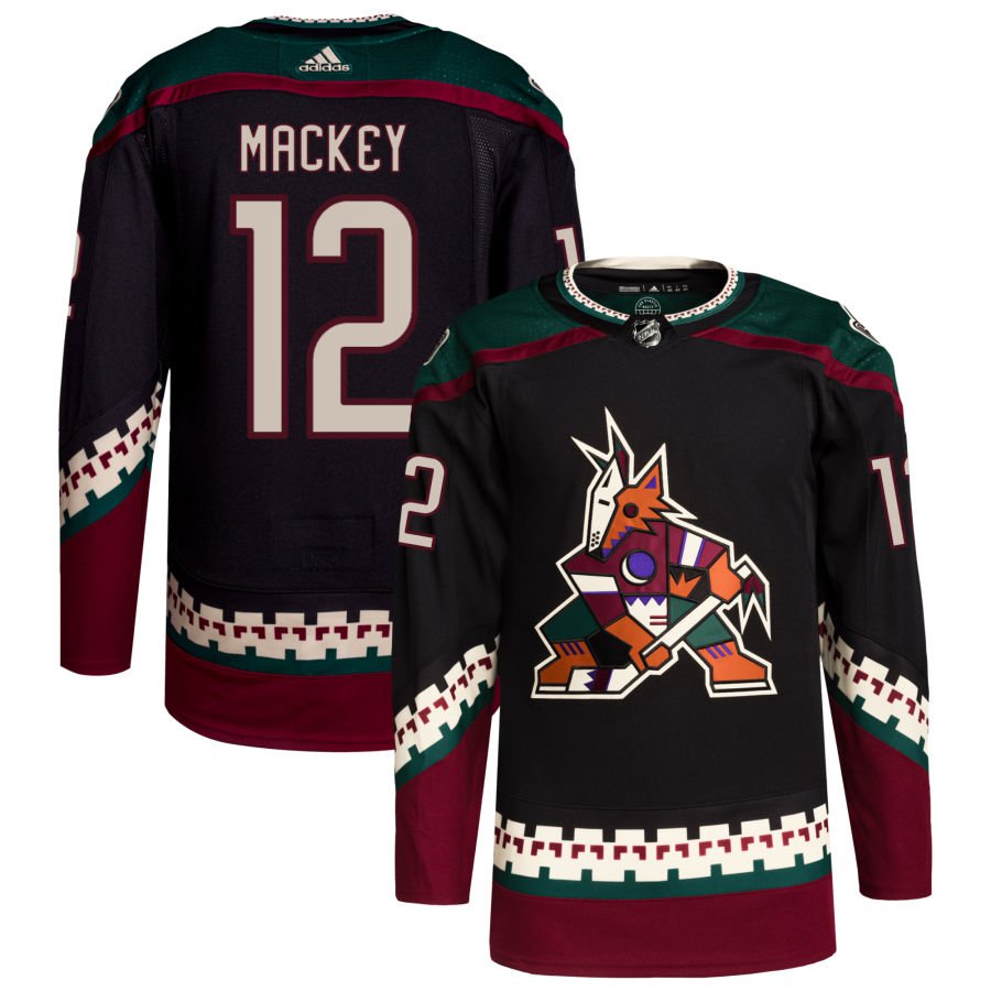 Arizona Coyotes #12 Connor Mackey Black Authentic Pro Home Stitched Hockey Jersey